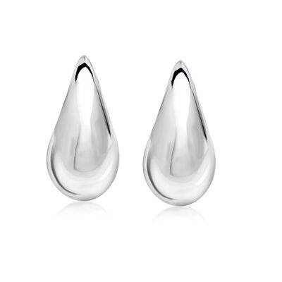Sterling Silver Large Teardrop Earrings