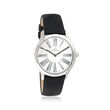Pre-Owned Omega De Ville Tresor Women's 36mm Stainless Steel Watch with Diamonds and Black Strap