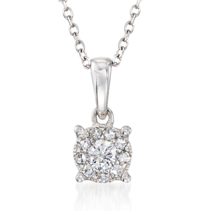.15 ct. t.w. Diamond Pendant Necklace in 14kt White Gold