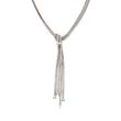 Italian Sterling Silver Two-Strand Tassel Necklace
