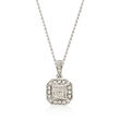 C. 2000 Vintage .65 ct. t.w. Diamond Pendant Necklace in 14kt White Gold