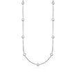 Roberto Coin 1.48 ct. t.w. Diamond Station Necklace in 18kt White Gold