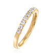 Henri Daussi .45 ct. t.w. Pave Diamond Wedding Ring in 18kt Yellow Gold