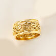 18kt Yellow Gold Wide Byzantine Ring