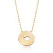 C. 2016 Vintage Alex Woo &quot;Disney Pixar's Finding Dory&quot; Dory Fish Cutout Disc Necklace in 14kt Yellow Gold