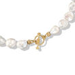 Mazza Cultured Baroque Pearl Necklace in 14kt Yellow Gold