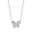.15 ct. t.w. Diamond Butterfly Necklace in Sterling Silver