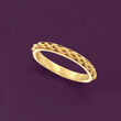 Italian 14kt Yellow Gold Rope-Design Ring