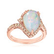 Le Vian &quot;Creme Brulee&quot; Neopolitan Opal Ring with .57 ct. t.w. Nude Diamonds in 14kt Strawberry Gold