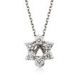 Roberto Coin &quot;Tiny Treasures&quot; Diamond Accent Star of David Necklace in 18kt White Gold