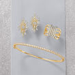 .82 ct. t.w. Diamond Starburst Earrings in 14kt Yellow Gold