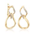 .10 ct. t.w. Diamond Figure-Eight Drop Earrings in 14kt Yellow Gold