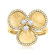 .42 ct. t.w. Diamond Flower Ring in 14kt Yellow Gold