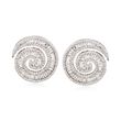 2.75 ct. t.w. Diamond Swirl Earrings in 18kt White Gold