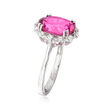 5.95 ct. t.w. Pink and White Topaz Ring in Sterling Silver