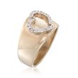 .20 ct. t.w. Diamond Heart Ring in 14kt Yellow Gold Over Sterling Silver