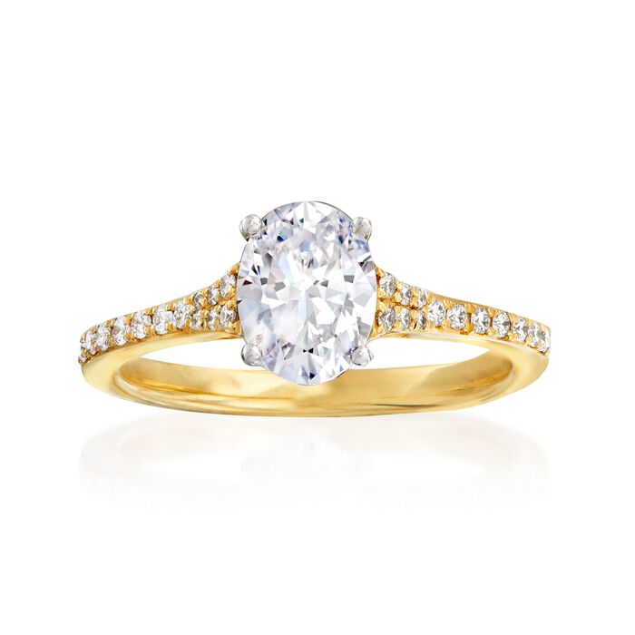 Simon G. .16 ct. t.w. Diamond Engagement Ring Setting in 18kt Yellow Gold
