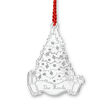 Sterling Silver Personalized Rhodium-Plated Christmas Tree Ornament