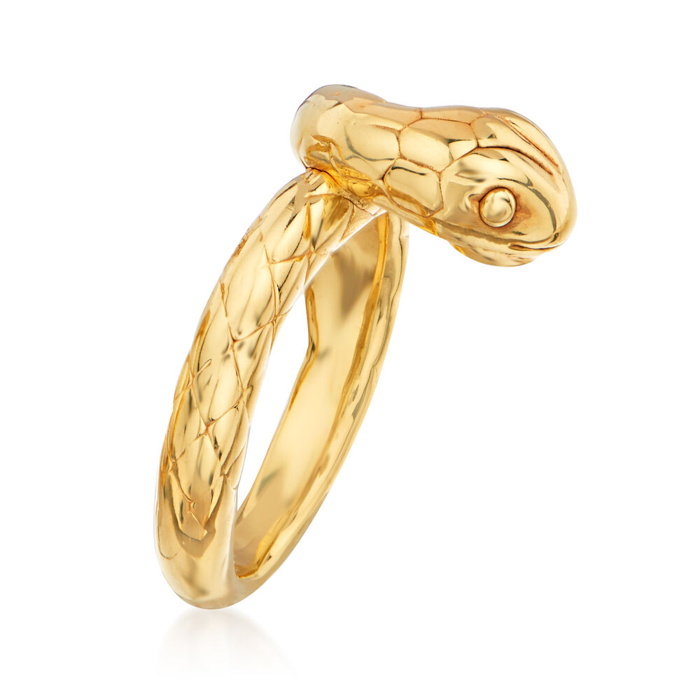 Italian 14kt Yellow Gold Snake Ring. Size 7.5 | Ross-Simons