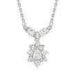 C. 1990 Vintage 1.02 ct. t.w. Diamond Drop Necklace in Platinum