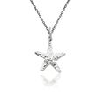 14kt White Gold Starfish Pendant Necklace