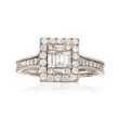 .90 ct. t.w. Diamond Ring in 18kt White Gold