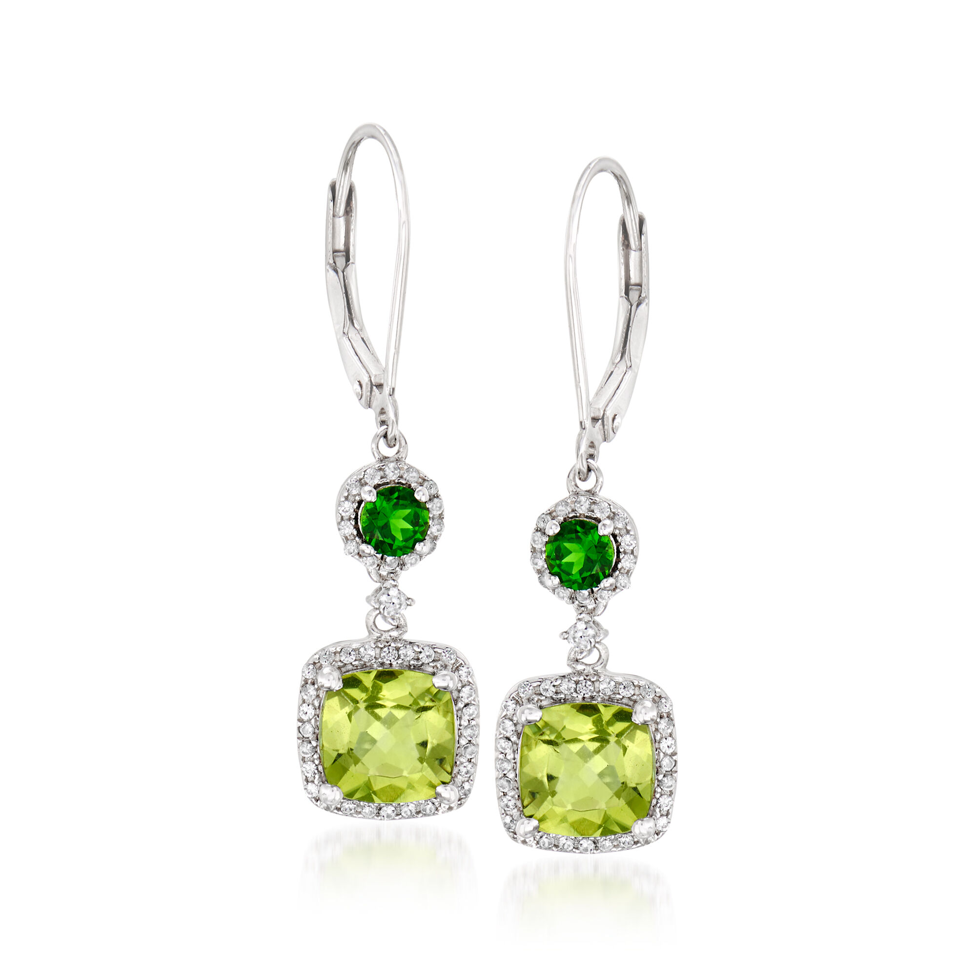 HANDCRAFTED 3.0-3.5MM  ROUND NATURAL EMERALD STUD  EARRINGS IN STERLING SILVER