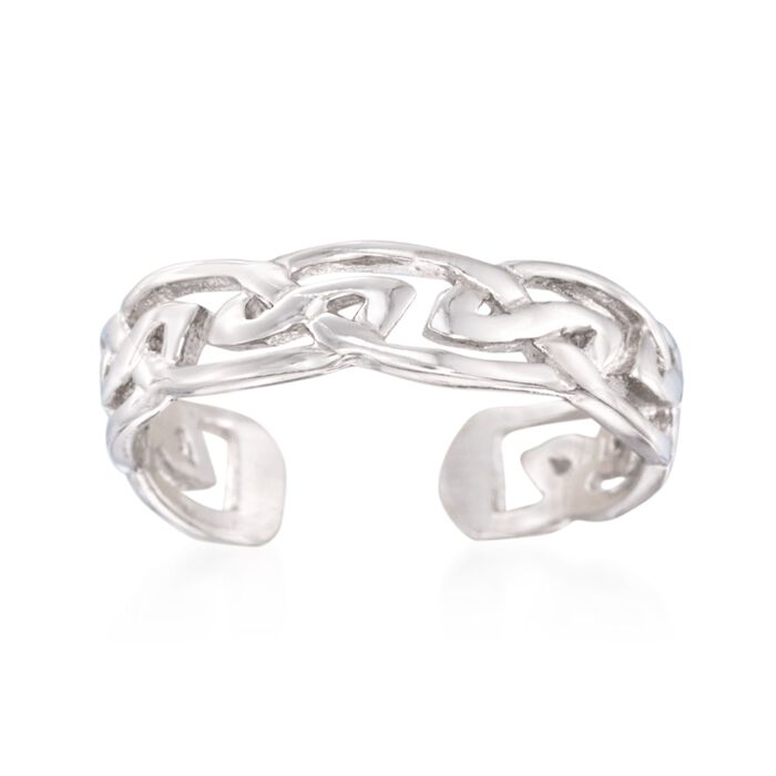 Sterling Silver Fancy Knot Toe Ring