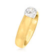C. 2000 Vintage Tiffany Jewelry .72 Carat Certified Diamond Solitaire Ring in 18kt Yellow Gold and Platinum