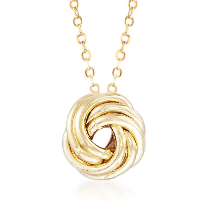 Italian 18kt Yellow Gold Rosette Necklace