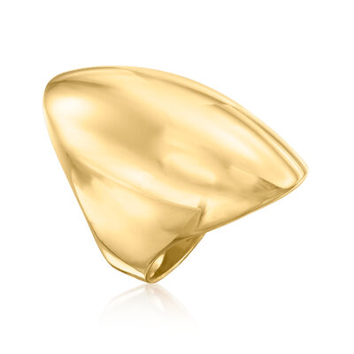 Italian 18kt Gold Over Sterling Oval Dome Ring