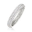 1.00 ct. t.w. Pave Diamond Eternity Band in 14kt White Gold