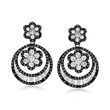 Le Vian &quot;Exotics&quot; 2.38 ct. t.w. Vanilla and Blackberry Diamond Floral Drop Earrings in 14kt Vanilla Gold