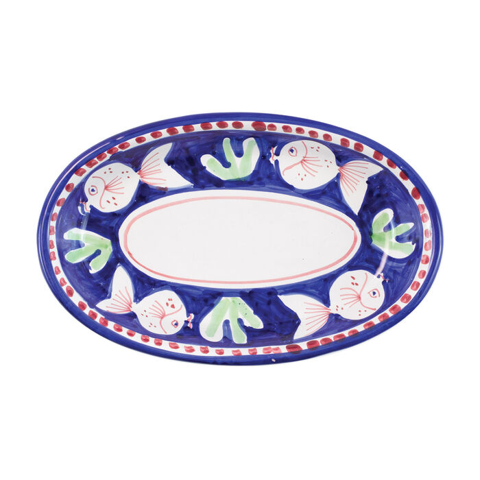 Vietri &quot;Campagna Pesce&quot; Small Oval Tray from Italy