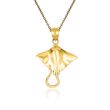 14kt Yellow Gold Stingray Pendant Necklace