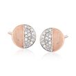 .11 ct. t.w. Diamond Circle Stud Earrings in 14kt Rose Gold