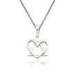 14kt White Gold Heart Pendant Necklace