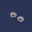 .15 ct. t.w. Diamond Open Paw Print Stud Earrings in Sterling Silver