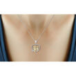 .16 ct. t.w. Diamond Owl Pendant Necklace in Two-Tone Sterling