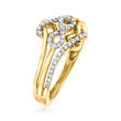 .20 ct. t.w. Diamond Infinity Symbol and Love Knot Ring in 14kt Yellow Gold