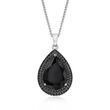 5.20 ct. t.w. Black Spinel Pendant Necklace in Sterling Silver