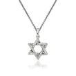 14kt White Gold Star of David Pendant Necklace