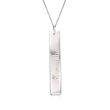 Sterling Silver Elongated Name ID Tag Necklace