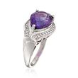 4.20 Carat Amethyst and .30 ct. t.w. White Topaz Ring in Sterling Silver