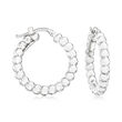 Roberto Coin &quot;Oro Classic&quot; 18kt White Gold Beaded Hoop Earrings