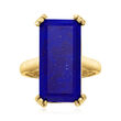 Lapis Ring in 18kt Gold Over Sterling