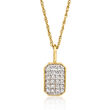 Charles Garnier &quot;Luxe&quot; .10 ct. t.w. Diamond Tag Pendant Necklace in 14kt Yellow Gold