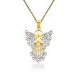 14kt Yellow Gold Angel Pendant Necklace