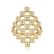 1.00 ct. t.w. Diamond Checkerboard Ring in 14kt Yellow Gold