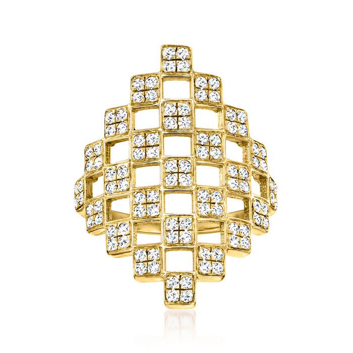 1.00 ct. t.w. Diamond Checkerboard Ring in 14kt Yellow Gold